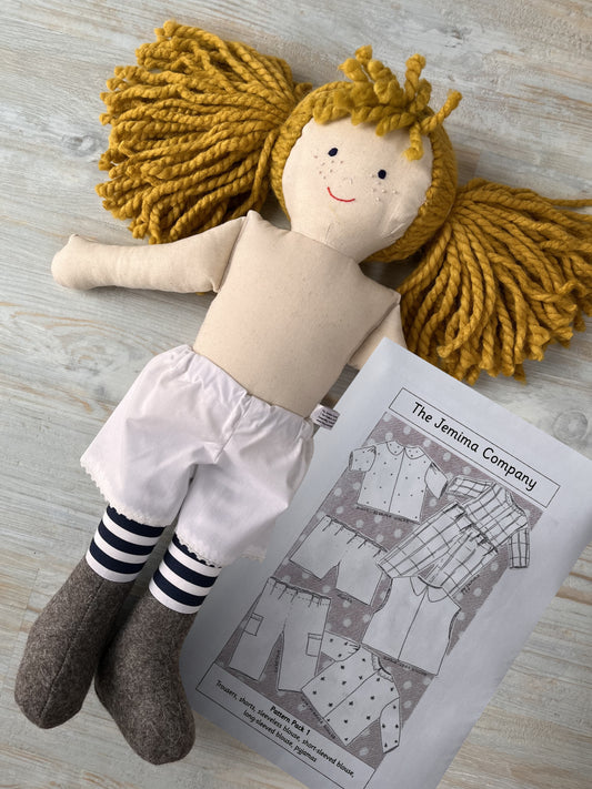 Undressed Dolls and Sewing Patterns - Alice, Striped Legs