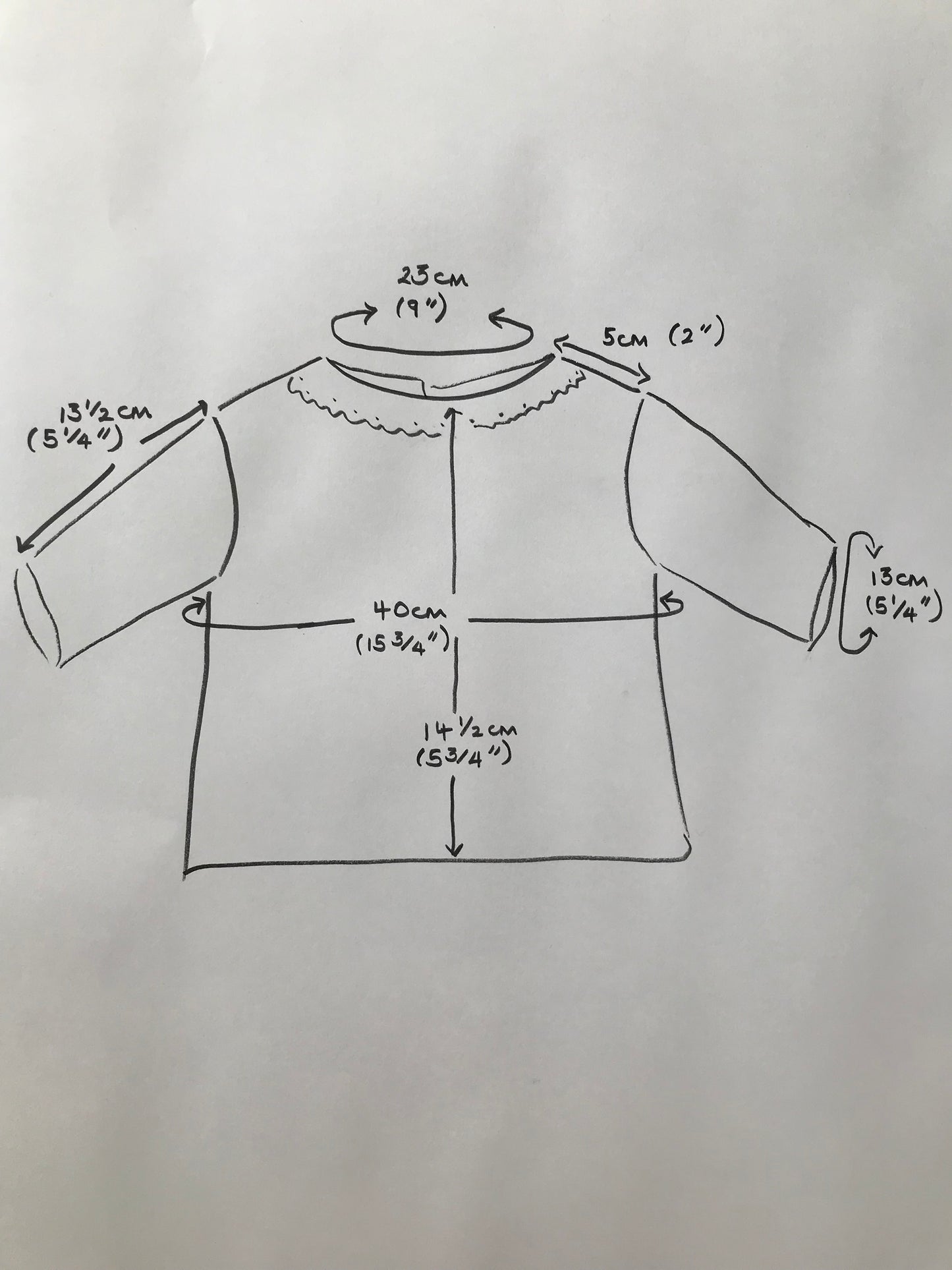 Doll Clothes, Bibbed Skirt and Blouse Set